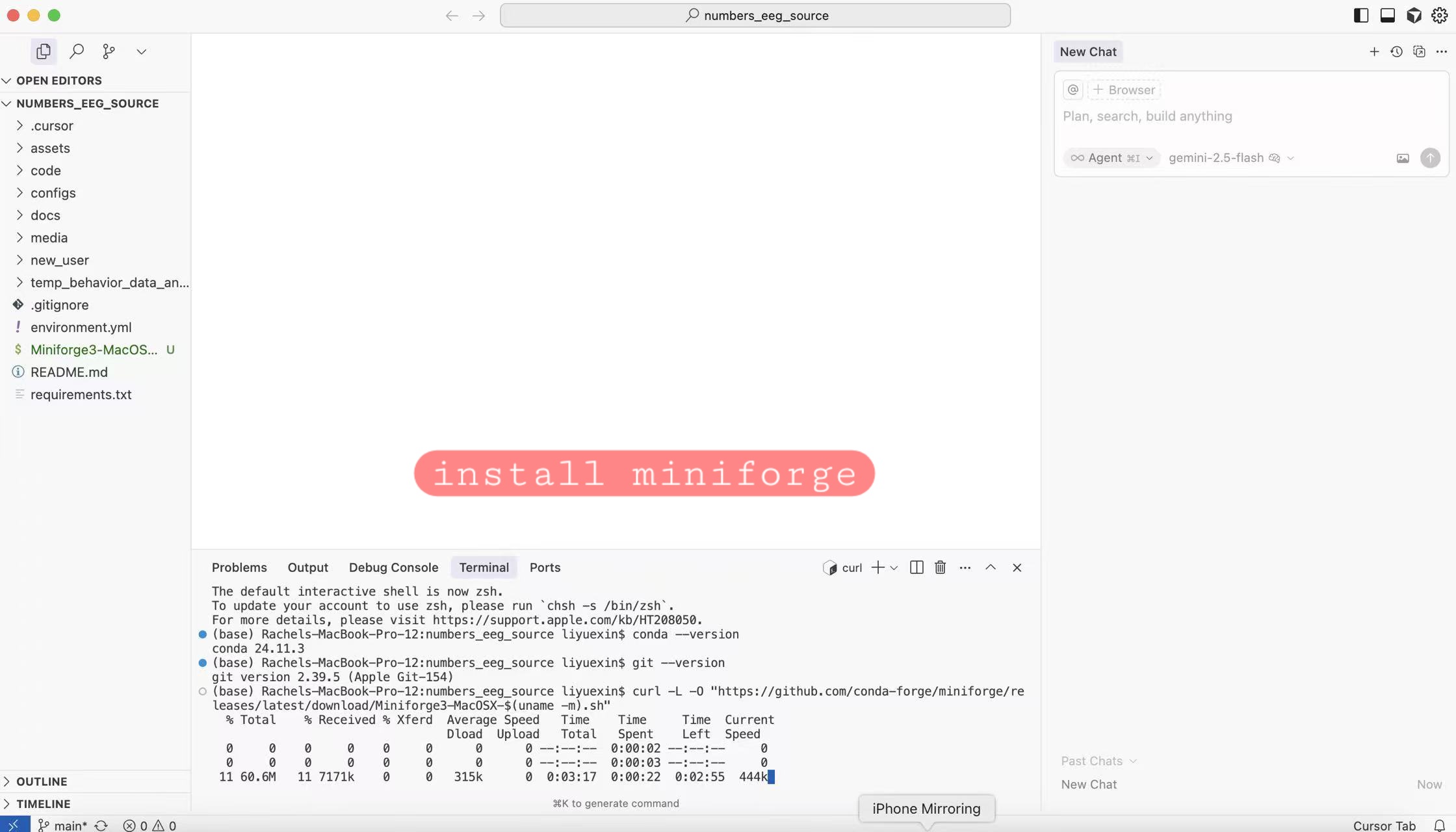 Downloading Miniforge installer